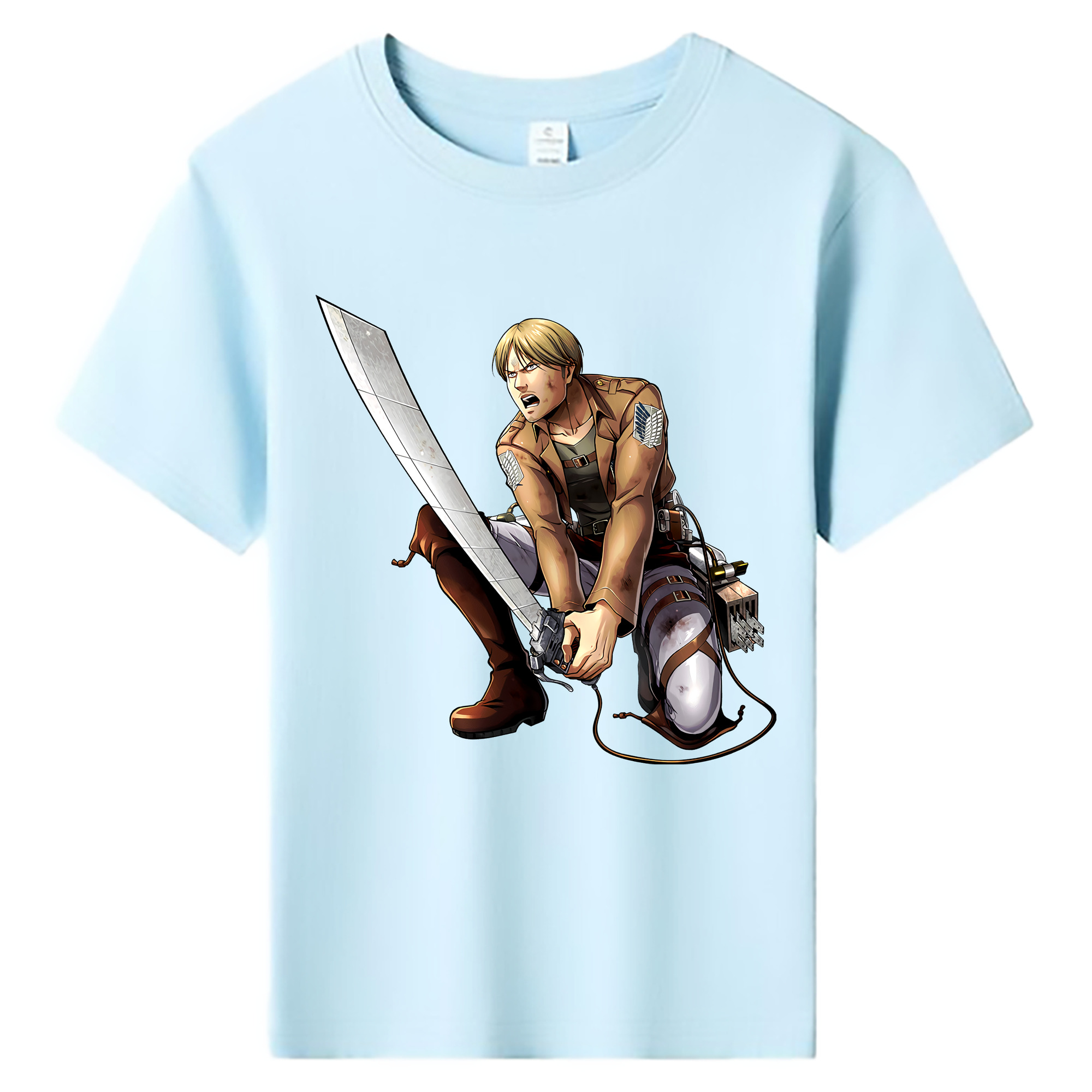（画像用） 進撃の巨人 ミケ·ザカリアス Attack on Titan Mike Zakarius 綿100％キッズTシャツ（フロントプリント）